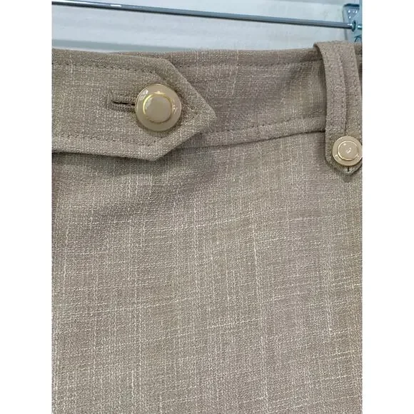 St John Linen Blend Trousers Dress Pants Sz 12 Luxury Old Money Business Casual